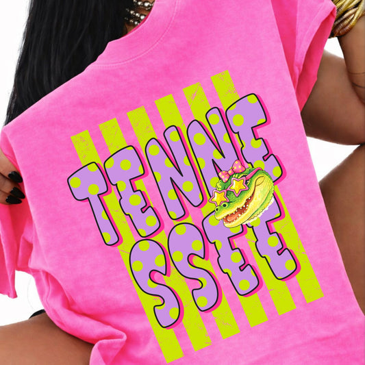 Tennessee (Gator Polka Dots & Stripes States) - DTF