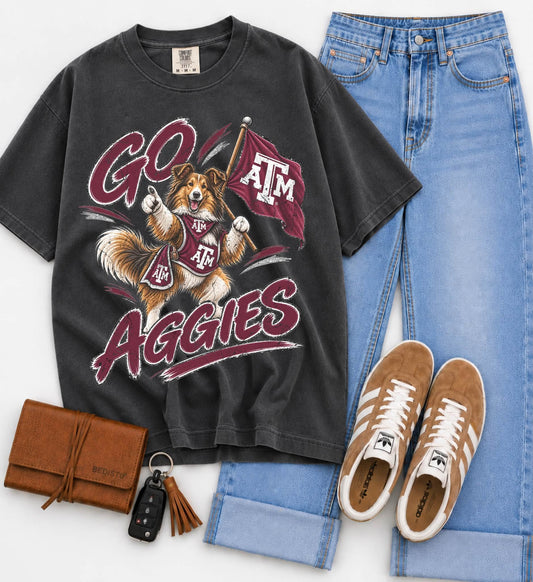 Tx A&M (Vintage Distressed Go Mascots) - DTF