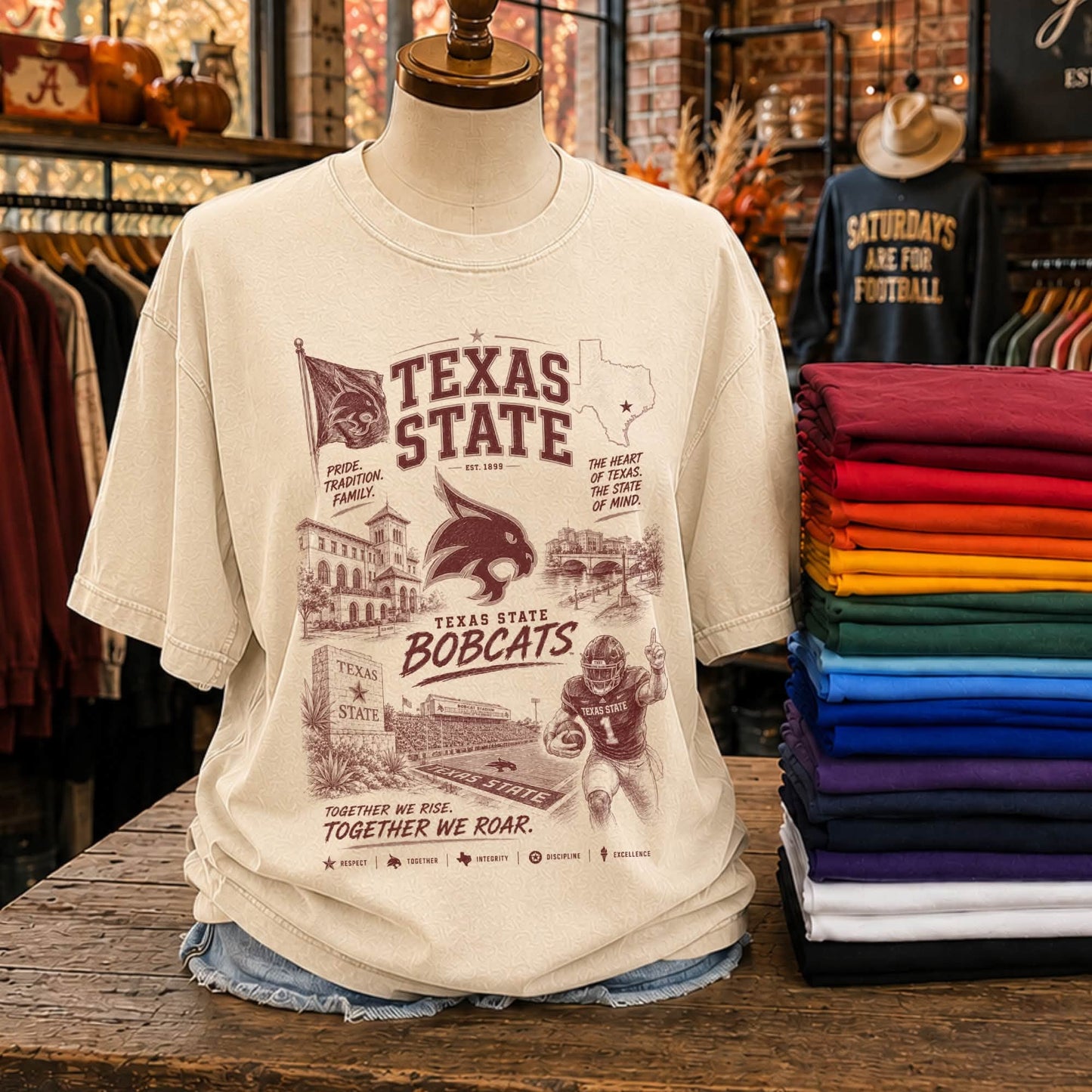 Texas State (Sketch Collage Teams) - DTF