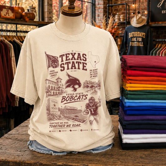 Texas State (Sketch Collage Teams) - DTF