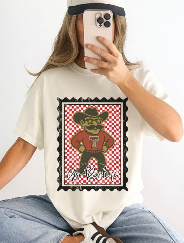 TX Tech (Vintage Postage Stamp Mascot) - DTF
