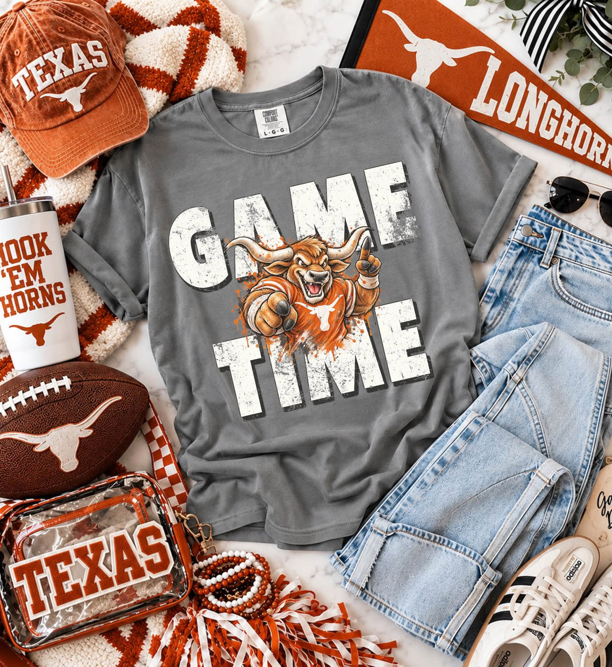 Texas (Distressed Game Time Mascots) - DTF