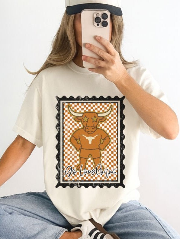 Texas (Vintage Postage Stamp Mascot) - DTF