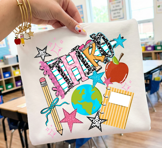 Third Grade (Back to School Name Pennant) - DTF