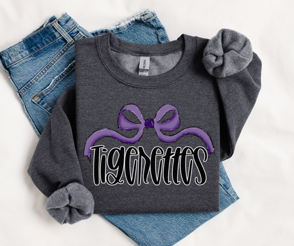 Tigerettes (Purple Bow) - DTF