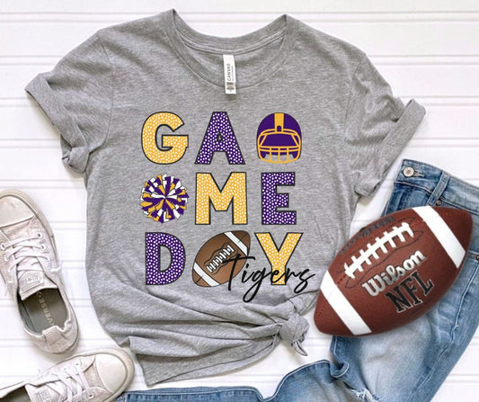 Tigers (Game Day Football Collage) - DTF