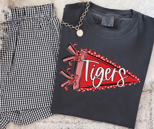 Tigers - Red/White (Prepster Pennant Mascot) - DTF