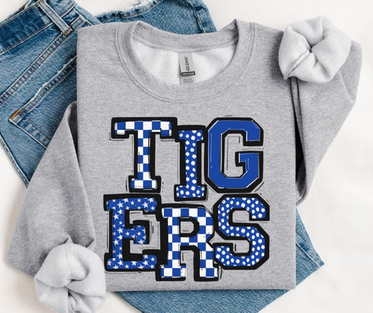 Tigers - Royal Blue Mix (So Sporty Mascot) - DTF