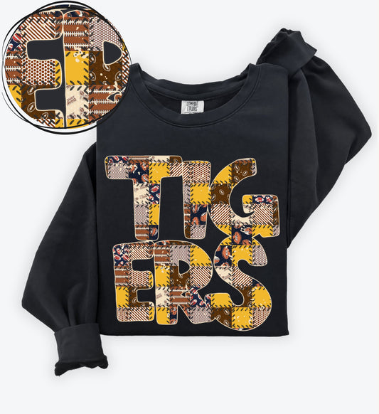 Tigers (Quilted Patchwork Football Teams) - DTF
