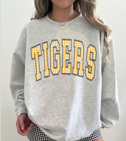Tigers (Gingham Varsity Arch Mascot) - DTF