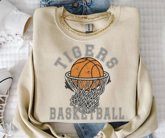 Tigers (Basketball Grunge Mascot) - DTF