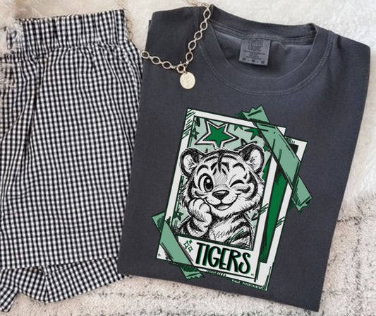 Tigers - Kelly Green (Cutie Patootie Mascots) - DTF