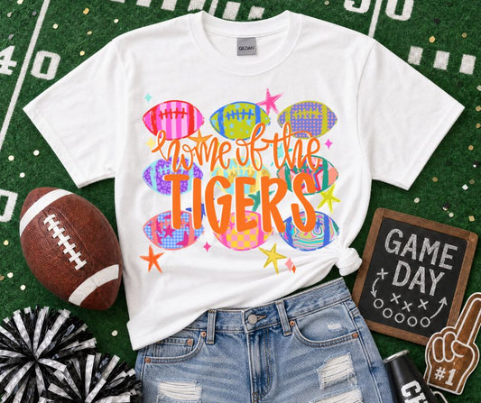 Tigers - Orange/White (Football Whimsy Mascot) - DTF