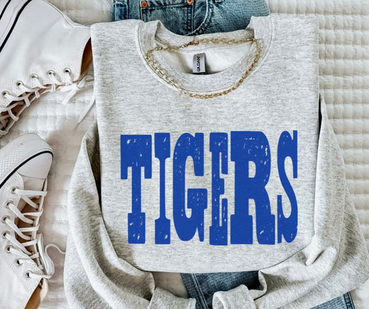Tigers - Royal Blue (Mixed Up Mascot) - DTF