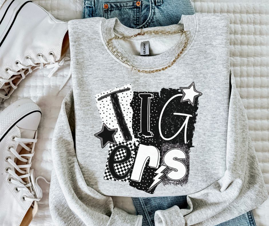 Tigers (BW Collage Mascot) - DTF