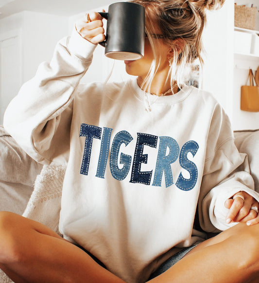 Tigers (Denim Stitch Mascot) - DTF