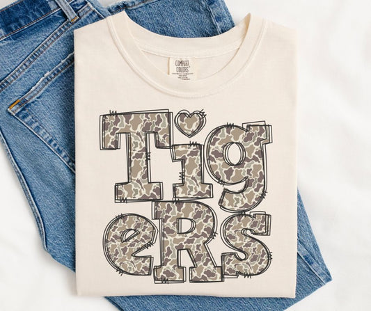 Tigers (Camo Doodle Mascot) - DTF