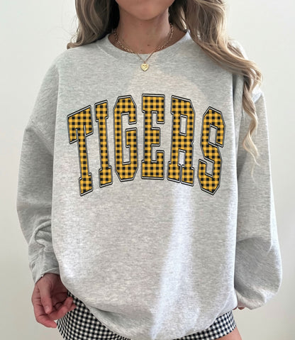 Tigers (Gingham Varsity Arch Mascot) - DTF