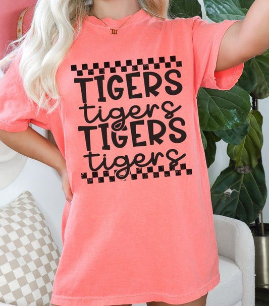 Tigers (Stacked Single Color Mascot) - DTF