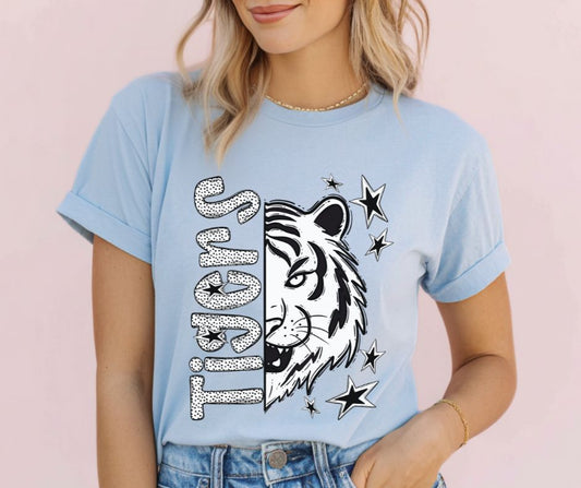Tigers (Black/White Dotties Mascot) - DTF