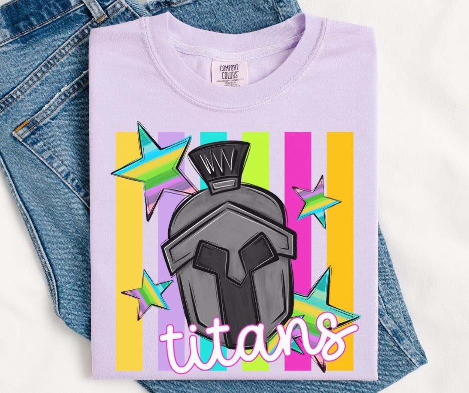 Titans (Colorful Stripes Mascot) - DTF