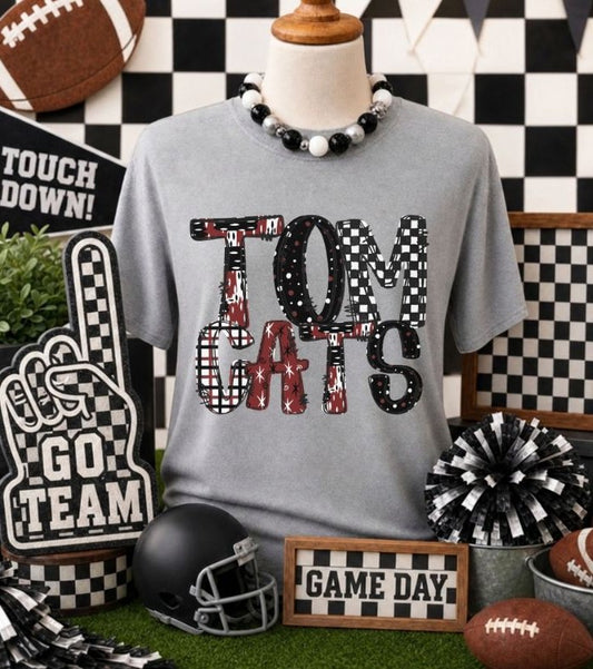 Tomcats - Maroon (Game Day Patterns Mascot) - DTF