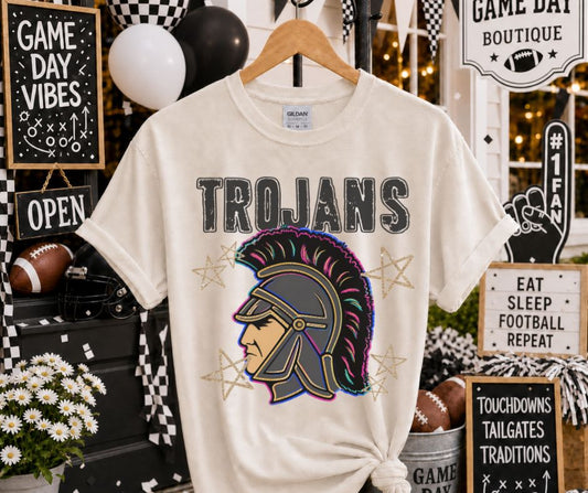 Trojans (Grunge Varsity Mascot) - DTF