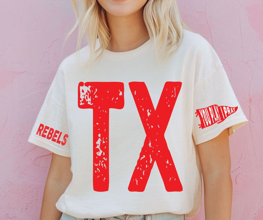 Rebels - Red/TX (You Play I Pray Mascots) - DTF
