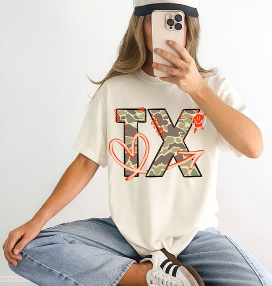 TX (Doodle Camo State Abbreviation) - DTF