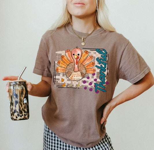 Thankful Turkey Plaid - DTF