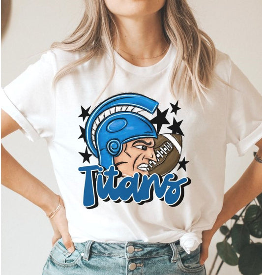 Titans Mascot (stars - royal blue) - DTF