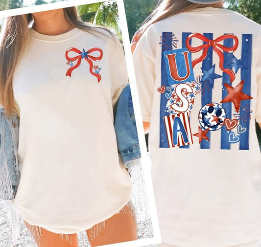 USA Stripes (front/back 2-in-1 design) - DTF