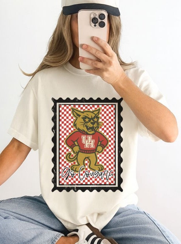 U of H (Vintage Postage Stamp Mascot) - DTF
