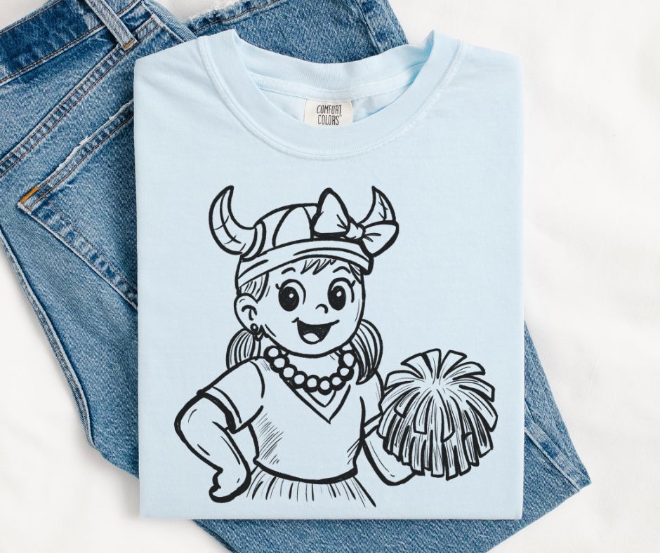 Viking (Cheer Vintage Sketch Mascot) - DTF
