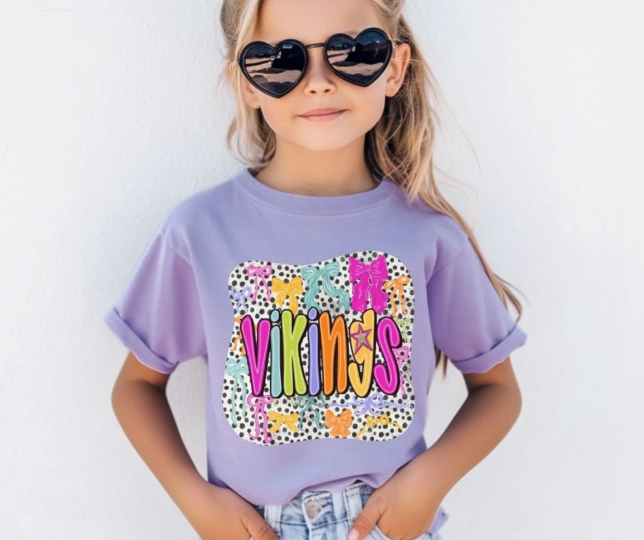 Vikings (Colorful Bows Mascot) - DTF