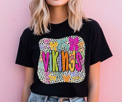 Vikings (Colorful Bows Mascot) - DTF