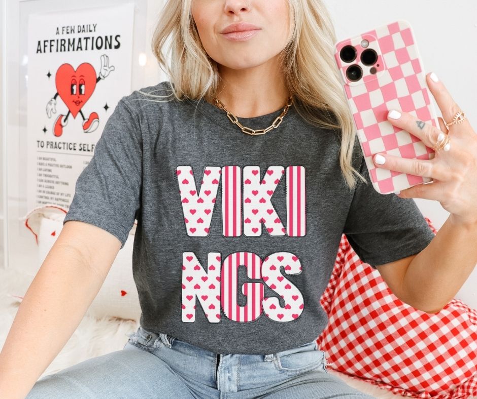 Vikings (Hearts and Stripes Mascot) - DTF