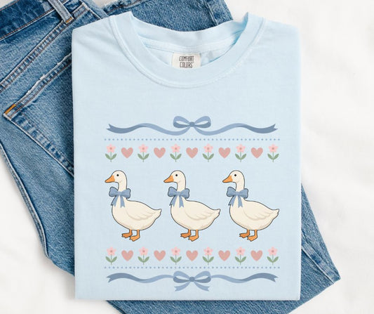 Vintage Blue Ribbon Goose - DTF