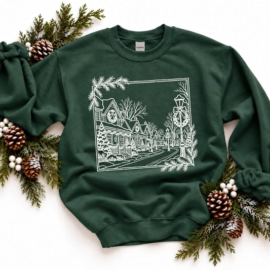 Christmas Village Silhouette - DTF