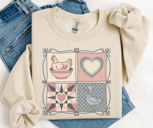 Vintage Thrifted Hen in Nest - DTF