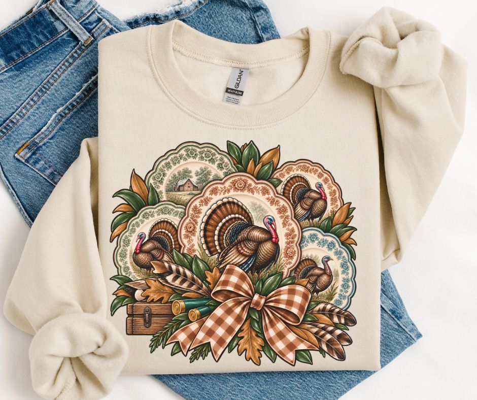 Turkey Vintage Plate Collage - DTF