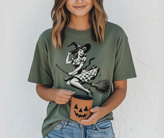 Vintage Witch (Flying Broom) - DTF
