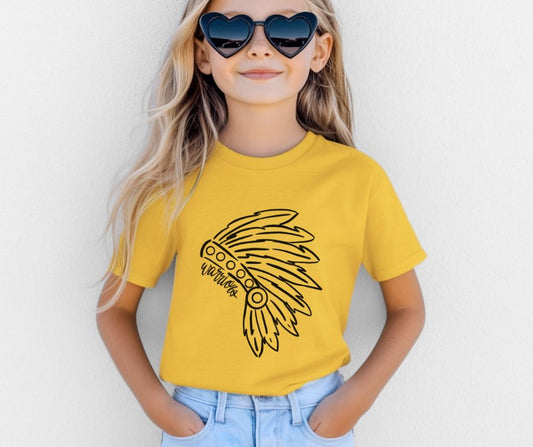 Warriors Headdress (Doodle Sketch Mascots) - DTF