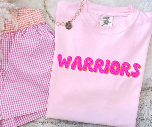 Warriors (Pink Bubble Stars Mascot) - DTF
