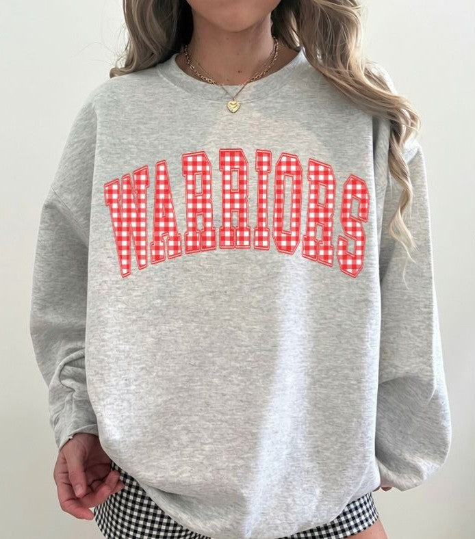 Warriors (Gingham Varsity Arch Mascot) - DTF