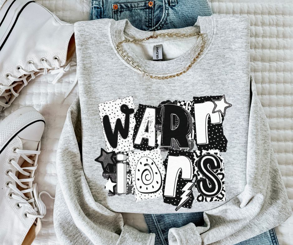 Warriors (BW Collage Mascot) - DTF