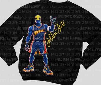 Warriors (Rockin NBA Mascot) - DTF