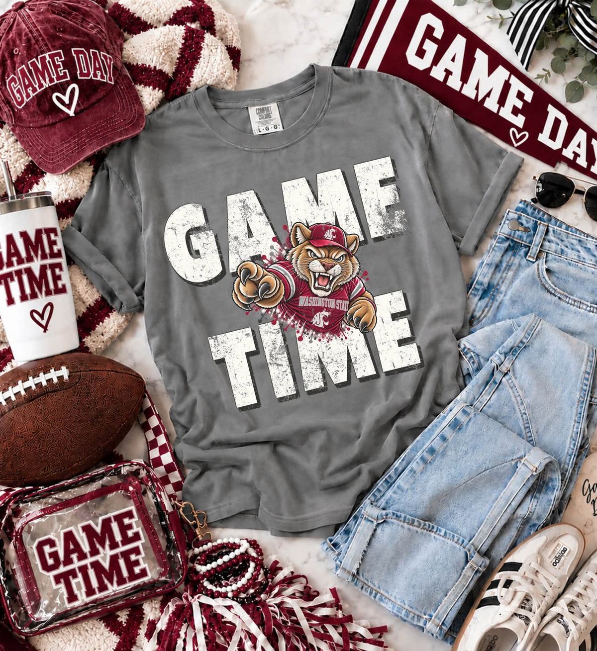 Washington St (Distressed Game Time Mascots) - DTF