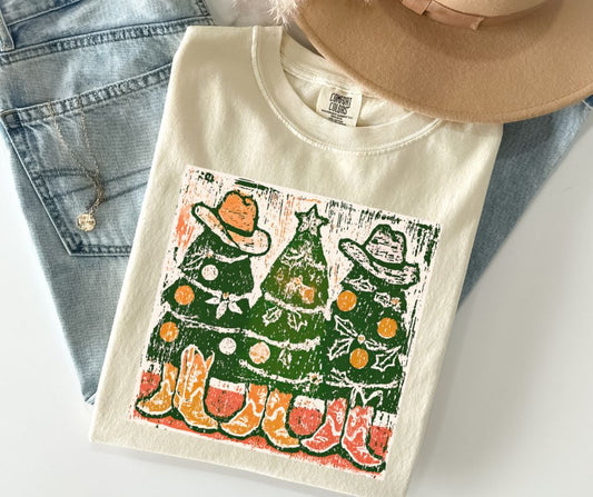 Howdy Christmas Trees (Trendy Western) - DTF