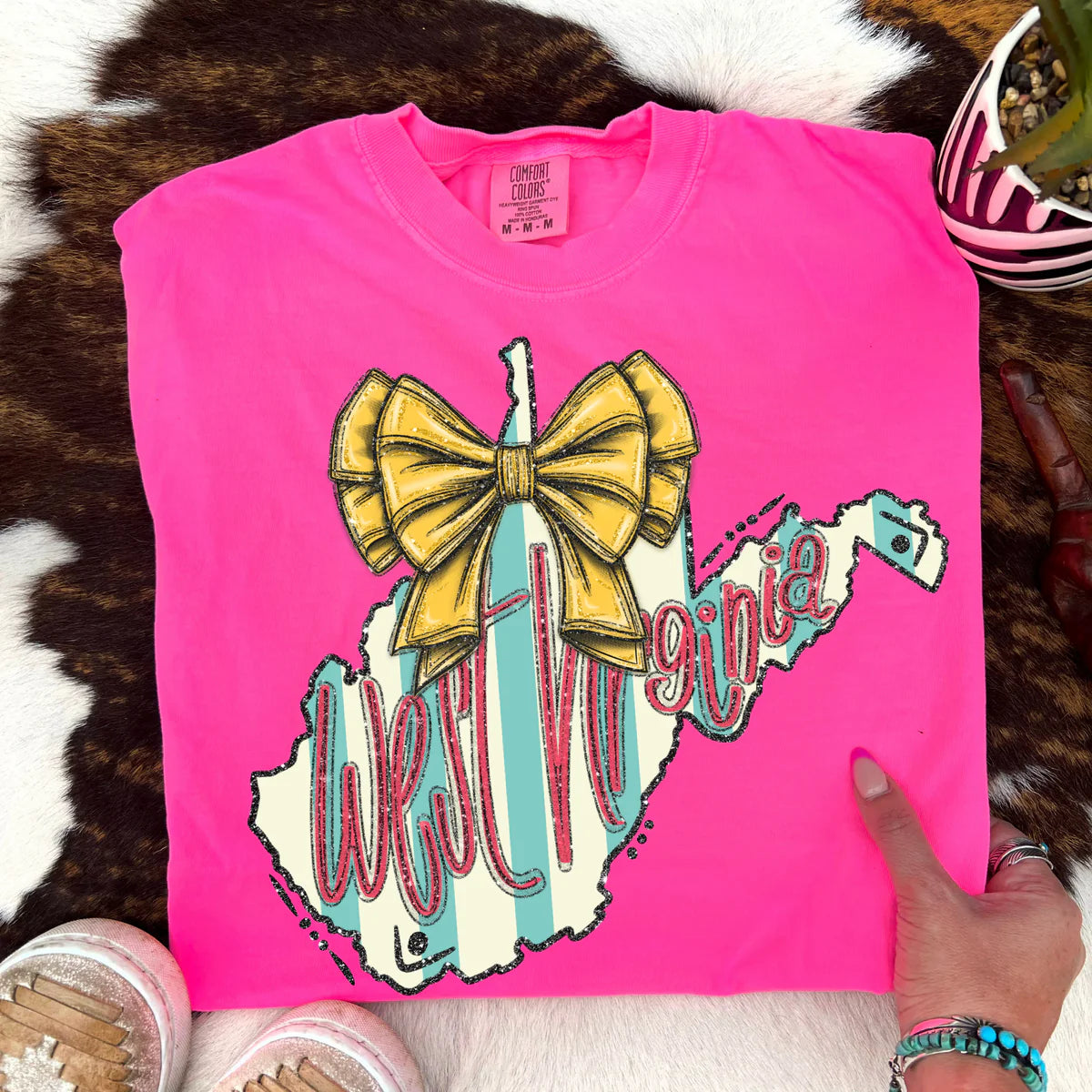 West Virginia (Glitter Bow & Stripes States) - DTF